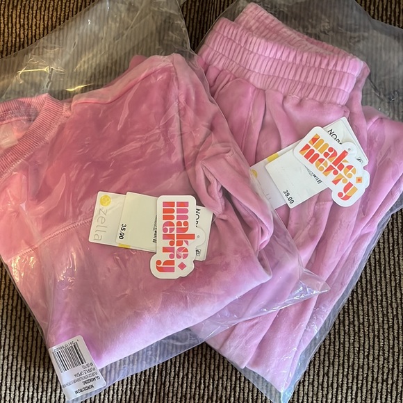 Nordstrom’s Zella Sweatsuit Joggers Loungewear Velour Set, Rose Pink | M (8/10) - Picture 16 of 16